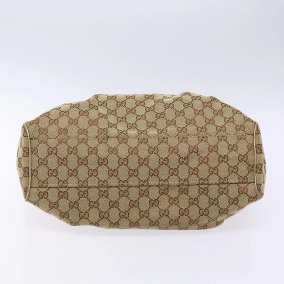 GUCCI GG Canvas Hand Bag Beige Gold 211944 Auth 135993 - Picture 7 of 16